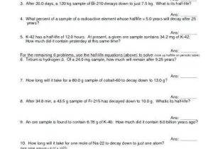 Nuclear Decay Worksheet or Fresh Exponential Growth and Decay Worksheet Elegant Exponential