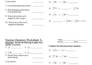 Nuclear Equations Worksheet with Answers and 16 Best C Nuclear Chemistry Images On Pinterest