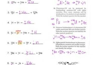 Nuclear Equations Worksheet with Answers with Nuclear Decay Worksheet with Answers Page 34 Kidz Activities