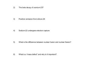 Nuclear Fission and Fusion Worksheet Answers or Worksheet 11 Math Skills Nuclear Decay Kidz Activities