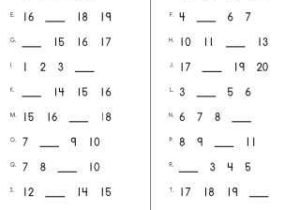 Number Sequence Worksheets as Well as Missing Number Worksheets Guvecurid
