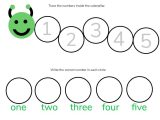 Number Tracing Worksheets 1 100 or Caterpillar Math Free Printable Preschool Worksheets Number