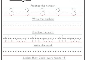 Number Writing Practice Worksheets or Number Writing Practice Worksheets Fresh Number 3 Worksheet for
