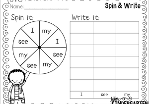 Number Writing Practice Worksheets together with Kindergarten Sight Word Practice Spin and Kindergarten Free