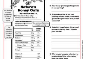 Nutrition Label Analysis Worksheet Along with is Your Breakfast Healthy