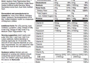Nutrition Label Analysis Worksheet Also Nutritional Information and Ingre Nts – Huel United States