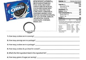 Nutrition Label Worksheet as Well as Fun Nutrition Worksheets for Kids