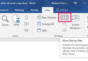 Office 365 Cost Comparison Worksheet Along with How to Pare Documents Side by Side In Word 2016