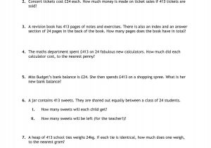 Operations with Decimals Review Worksheet Answer Key and All Ks3 Resources Teachit Maths