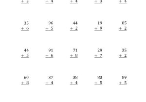 Operations with Polynomials Worksheet as Well as the 2 Digit Plus 1 Digit Addition with some Regrouping A Math
