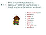 Order Of Adjectives Worksheet or Nouns that Describe America More Info