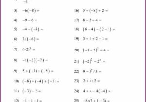 Order Of Operations Word Problems Worksheets with Answers Also Unique Integers Worksheet Awesome order Operations Worksheet