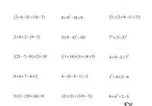Order Of Operations Word Problems Worksheets with Answers or Grade 6 Maths Worksheets with Answers