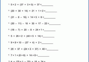 Order Of Operations Word Problems Worksheets with Answers together with Worksheets 45 Re Mendations order Operations Worksheet Hd