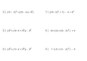 Order Of Operations Worksheet 6th Grade Along with 4767 Best Matematica 5 9 Images On Pinterest
