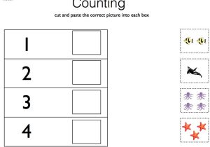 Ordering Numbers Worksheets Also Kindergarten Kindergarten Cut and Paste Maths Worksheets Pre