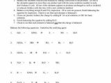 Oxidation Reduction Reactions Worksheet and Balancing Redox Equations Worksheet Oxidation Number Method