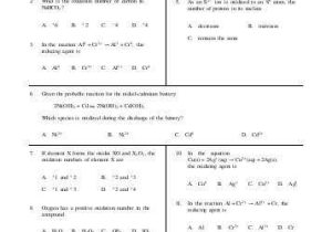Oxidation Reduction Reactions Worksheet together with the Redox Regents Review Worksheet