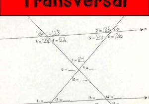 Parallel Lines Cut by A Transversal Worksheet Answer Key together with Inspirational Parallel Lines Cut by A Transversal Worksheet Best