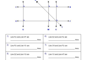 Parallel Lines Worksheet Answers with Geometry Worksheets with Answers Worksheets for All