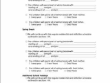 Parenting Plan Worksheet Illinois or 4 Free Printable forms for Single Parents