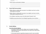 Parenting Plan Worksheet Illinois together with Co Parenting Agreement Template Template Design Ideas