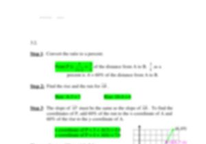 Partitioning A Line Segment Worksheet Answers with Partitioning A Segment Step 1 Convert the Ratio to A Percent Point