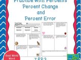 Percent Error Worksheet Answer Key and Percent Error Worksheet Cadrecorner