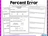 Percent Error Worksheet Answer Key as Well as Percent Error Worksheet Cadrecorner