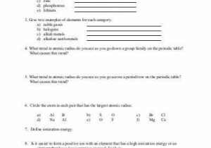 Periodic Trends Practice Worksheet or Periodic Trends 436 Only