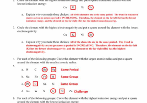 Periodic Trends Worksheet Answers Pogil or Periodic Trends Worksheet Unique S C 5 3 Answers Cadrecorner