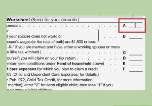 Personal Allowances Worksheet Help with How to Fill Out A W‐4 with Wikihow