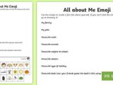 Personal Hygiene Worksheets Middle School Along with Ks2 Emoji All About Me Worksheet Activity Sheet Ourselves