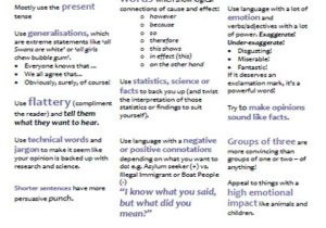 Persuasive Techniques Worksheets or Argument Writing 101 Powerpoint Cheat Sheet and Paired Activity