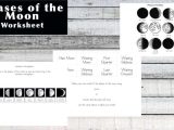 Phases Of the Moon Printable Worksheets as Well as Free Printable Phases Of the Moon Simple Living Creative Learning