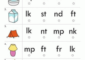 Phonics Worksheets Grade 2 as Well as End Blends