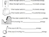 Physical Science Worksheet Conservation Of Energy 2 and Potential or Kinetic Energy Worksheet Stem Energy