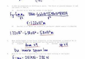 Physics force Worksheets with Answers as Well as Gravity I Worksheet Faculty