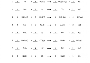 Physics Worksheets with Answers together with Answer Key for the Balance Chemical Equations Worksheet