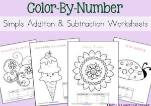 Picture Addition Worksheets as Well as Simple Addition and Subtraction Color by Number Worksheets