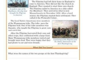 Pilgrims Reading Comprehension Worksheet Also 46 Best Thanksgiving Worksheets and Activities Images On Pinterest