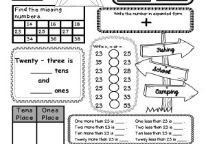 Place Value Worksheets for Kindergarten with Back to School Math First Grade Place Value Bundle Number Of the Day
