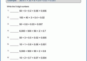 Place Value Worksheets Grade 5 Also Place Value Worksheets 6th Grade Kidz Activities