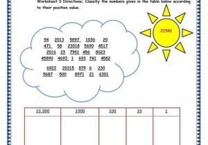 Place Value Worksheets Grade 5 and Grade 3 Maths Worksheets 5 Digit Numbers 2 4 Place Value and Face