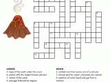Plate Tectonics Crossword Puzzle Worksheet Answers Along with Volcanoes Crossword for Kids