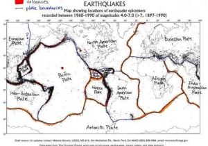 Plate Tectonics Worksheet Also Color Coded and Labelled World Earthquake Map Good Activity