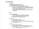 Poetry Analysis Worksheet Answers and Analysis Poems