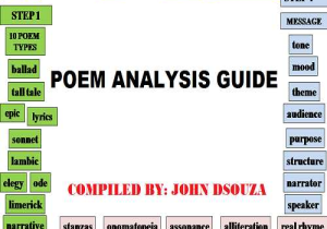 Poetry Analysis Worksheet or Poem Analysis Guide Handout