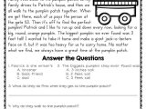 Poetry Comprehension Worksheets with Reading Prehension Passages and Questions for October