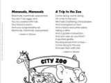 Poetry Worksheets Printable or Mammals & More Pick A Poem Scholastic Printables